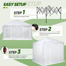 Load image into Gallery viewer, Spacious 8x8 ft Portable Greenhouse with Roll-Up Zippers for Ideal Growth