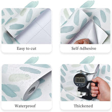Load image into Gallery viewer, Self-Adhesive Green Herringbone Wallpaper - Easy Peel and Stick for Kids' Rooms