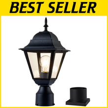Load image into Gallery viewer, Weather-Resistant Garden Post Light with Pier Mount - Cast Aluminium Fixture