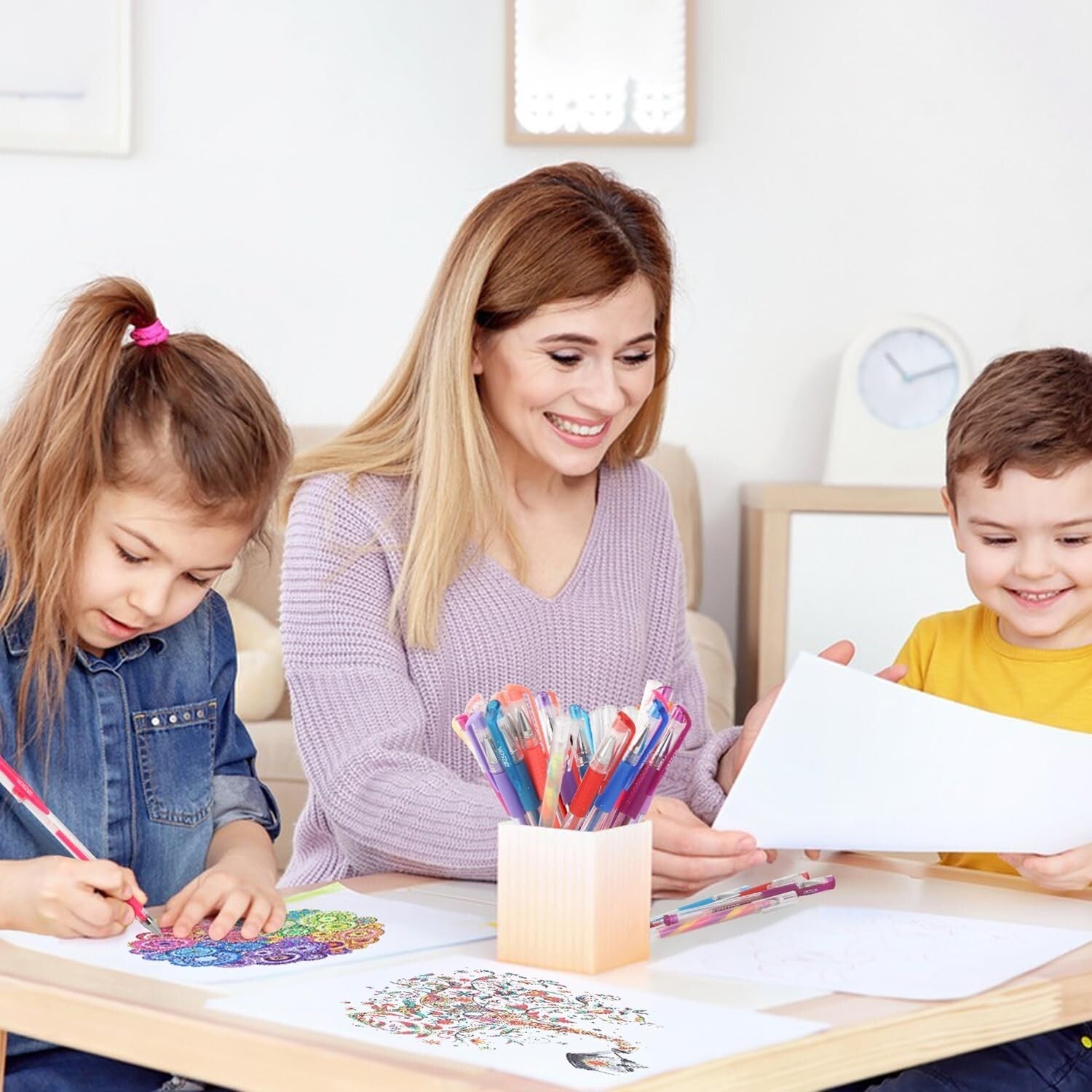 Deluxe 100-Piece Gel Pen Set with Glitter, Metallic & Pastels - Perfect Gift