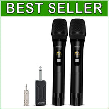 Load image into Gallery viewer, Professional Wireless Microphone System - Dual Handheld Mic for Karaoke &amp; Events
