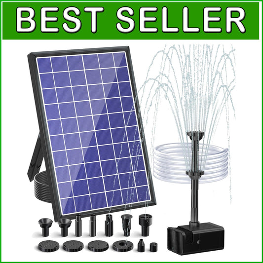 DIY Solar Water Pump Kit for Bird Baths with Long Cable & Multiple Spray Options