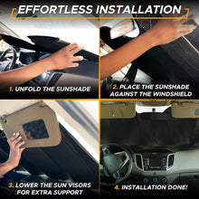 Load image into Gallery viewer, Ultimate Accordion Sunshade for Large Vehicles | 90°F Heat Reduction | XL Size