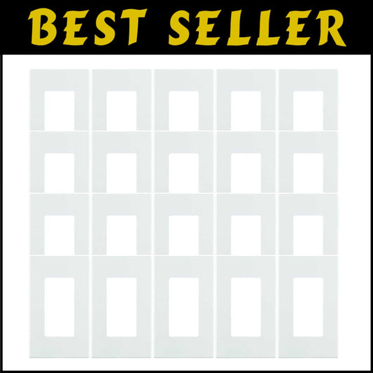 White Polycarbonate Decora Wallplate - Screwless Design for Effortless Style