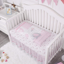 Load image into Gallery viewer, OEKO-TEX Certified Pink Elephant Crib Bedding Set - Soft Comfort for Baby Girls