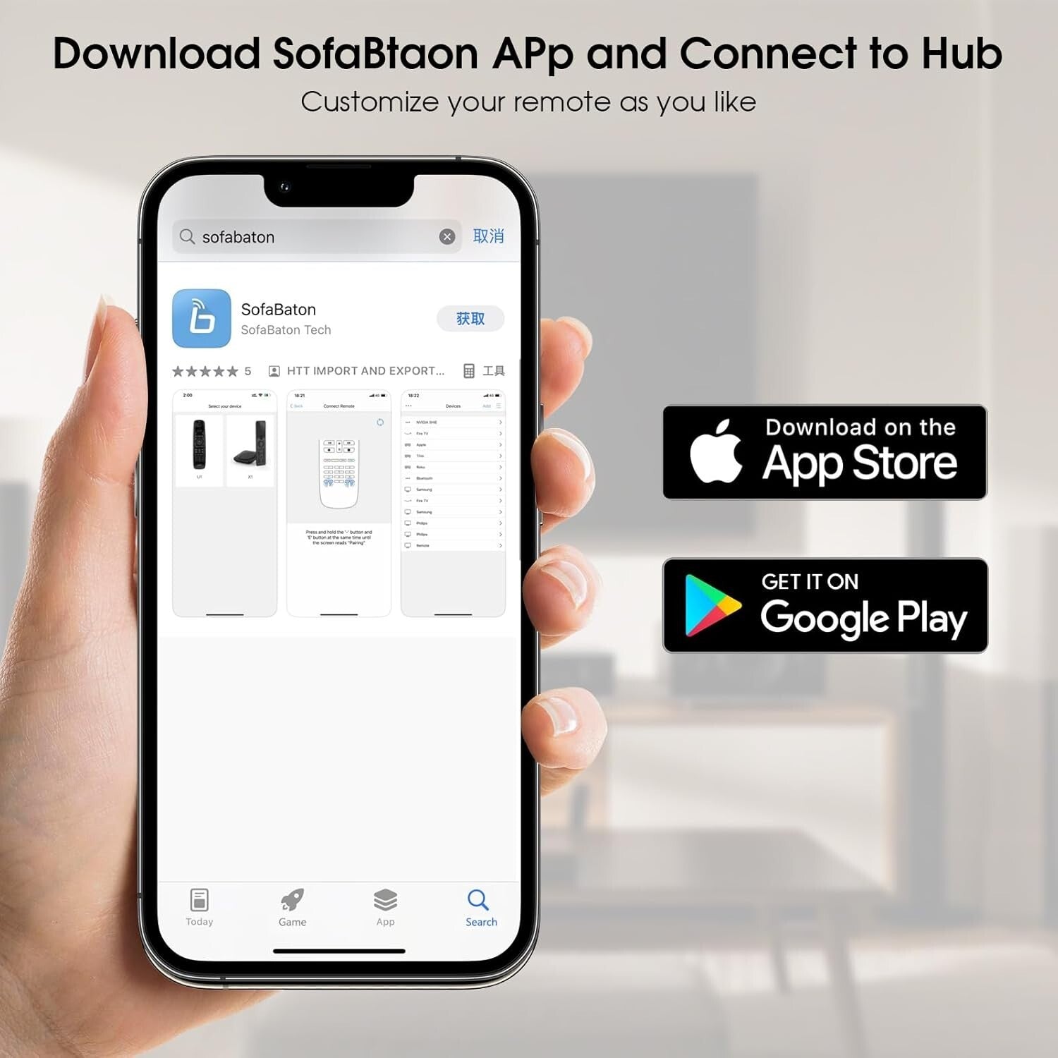 Ergonomic Smart Remote with Backlit Buttons & Hub – Ultimate Home Entertainment
