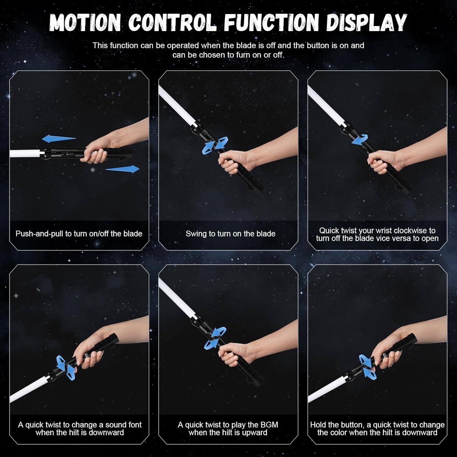 Heavy Duty Dueling Lightsaber - Crystal Hilt, RGB Color Change, & Motion Control