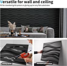 Load image into Gallery viewer, Transform Your Space with 19.7” Wavy PVC Wall Panels - Vintage Style 12-Pack