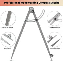 Load image into Gallery viewer, Alloy Steel 40-Inch Compass for Geometry &amp; Woodworking - Durable &amp; Portable