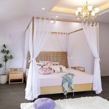 Load image into Gallery viewer, Transform Your Bedroom with Shabby Chic Sheer Canopy Curtains for All Bed Sizes