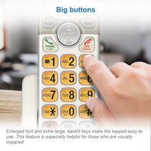 Load image into Gallery viewer, Cordless Phone with Caller ID &amp; Power-Saving Features – Light Champagne Finish