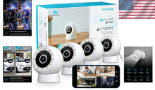 Load image into Gallery viewer, Reliable 4-Pack Outdoor Security Cameras - 2K Resolution &amp; Alexa Compatible