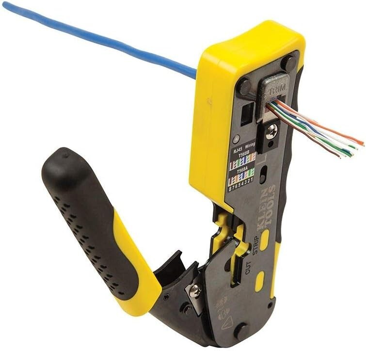 Efficient Modular Data Cable Tool: Crimper, Wire Stripper & Cutter Combo