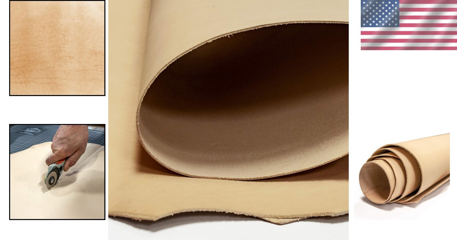 4-6 Oz Veg Tan Cowhide Double Shoulder Leather - Ideal for Artisans and Crafters
