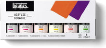 Load image into Gallery viewer, Intense Fluorescent Acrylic Gouache Paint Set, 6 x 2oz for Digital Illustrations