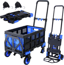Load image into Gallery viewer, Lightweight Foldable Hand Truck Dolly with Bungee Cords &amp; Adjustable Handle