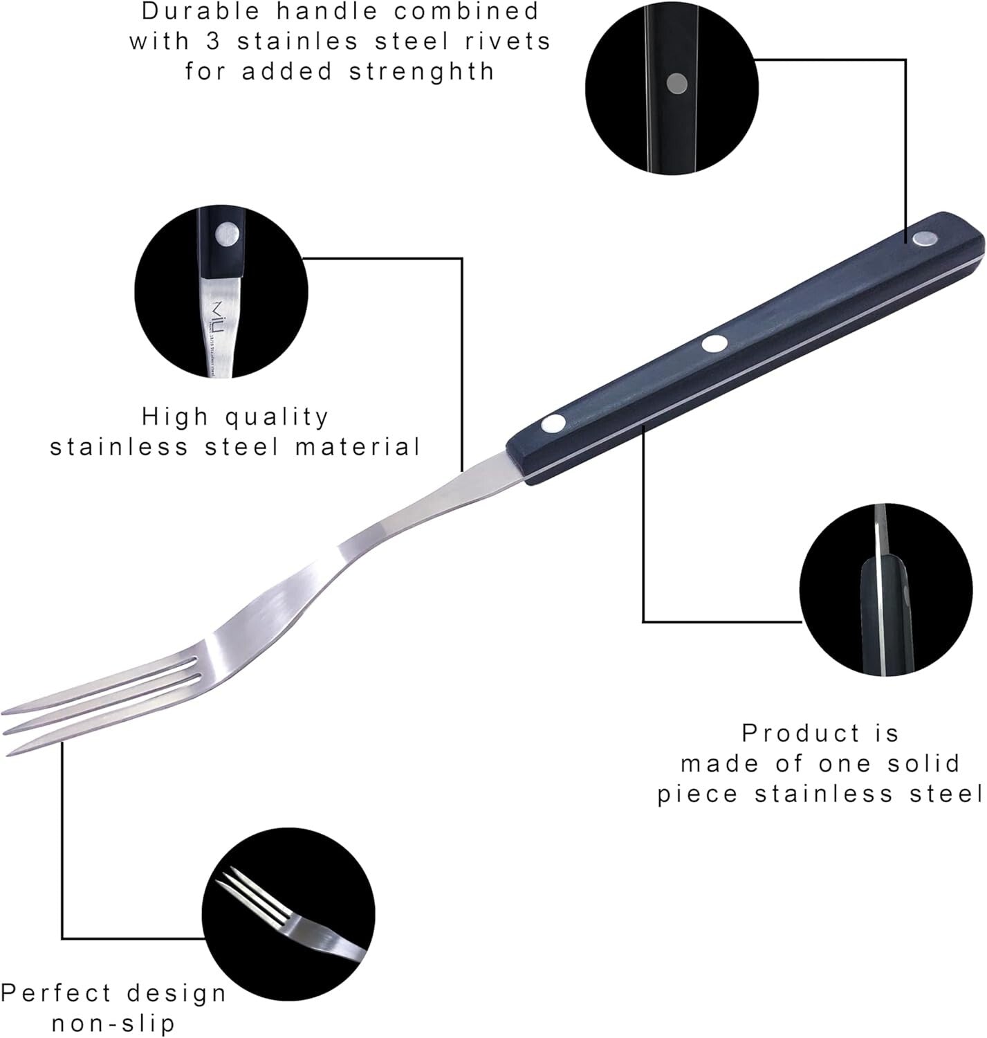 Ergonomic Heat-Resistant BBQ Meat Fork Set - Perfect for Grilling & Roasting
