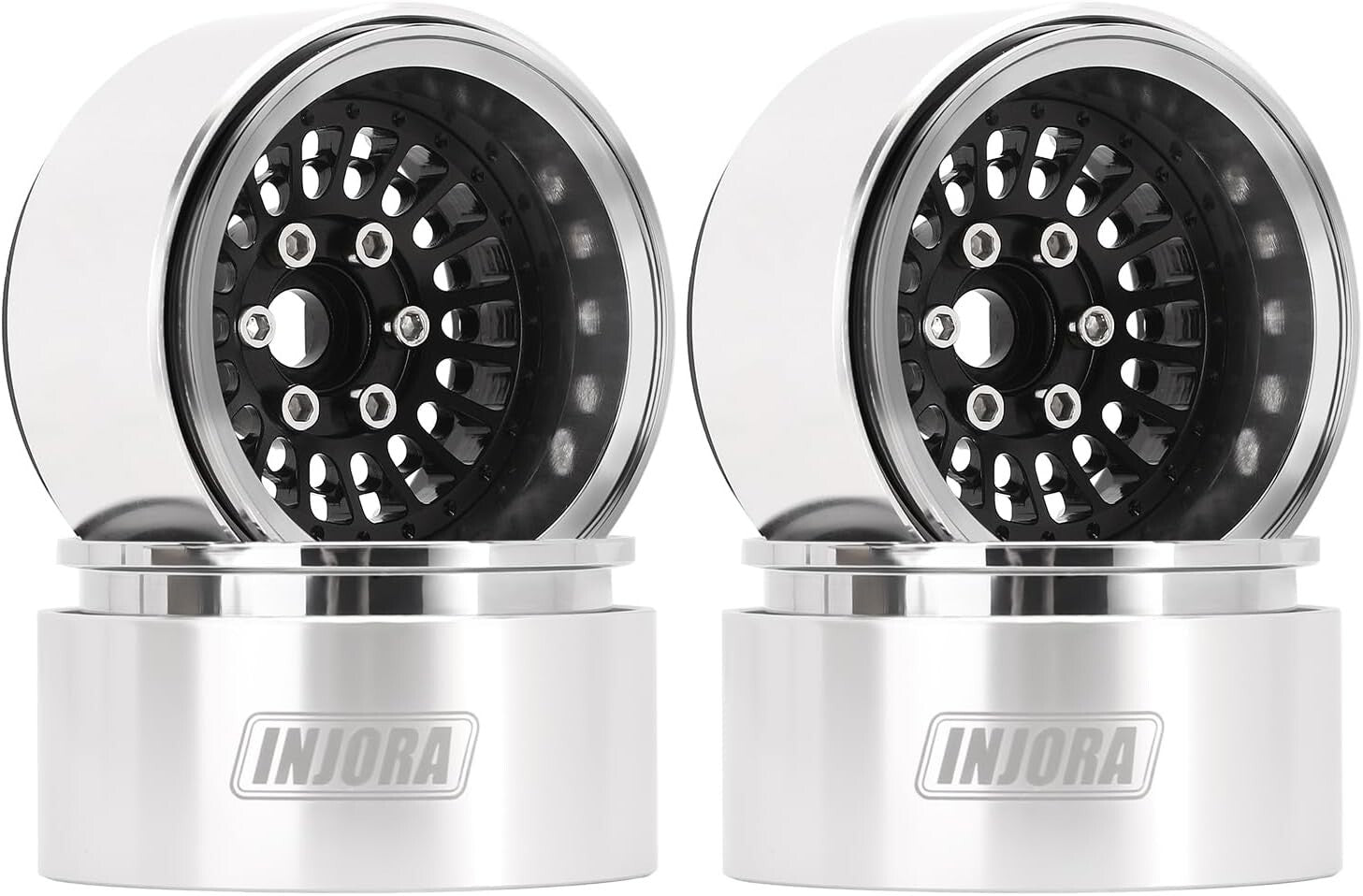 1.9" Beadlock Aluminum Wheel Rim with -10mm Offset for RC Crawler Performance