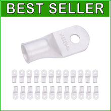 Load image into Gallery viewer, High Conductivity 25 pcs 4/0 AWG Ring Battery Cable Lugs - Non-Insulated Copper