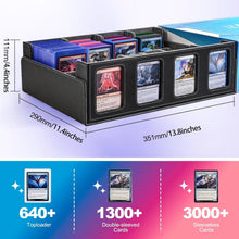 Load image into Gallery viewer, Durable Trading Card Case with Removable Lid and 24 Dividers - Perfect for MTG