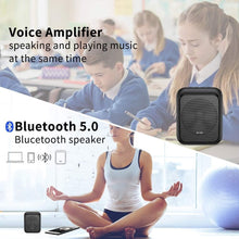 Load image into Gallery viewer, 10W Mini Voice Amplifier - Portable Bluetooth Speaker with UHF Wireless Mic
