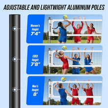 Load image into Gallery viewer, Lightweight Portable Volleyball Set with Net &amp; Boundary Line - Outdoor Fun Ready