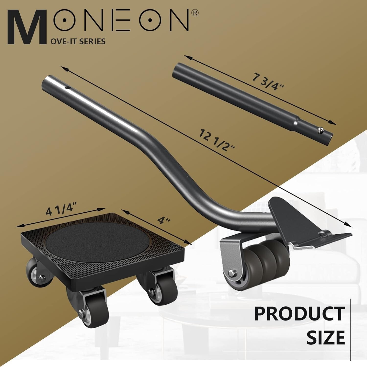 Lightweight Furniture Mover with 500 lb Load & Multi-Surface Compatibility