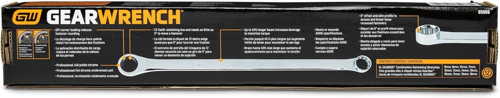 12-Piece Metric Ratcheting Wrench Set with XL Gearbox Design for Ultimate Torque