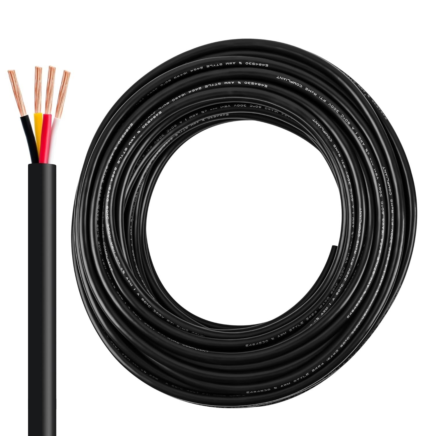 Versatile 14/4 AWG Stranded Cable for LED Lighting & Automotive Use - 26FT