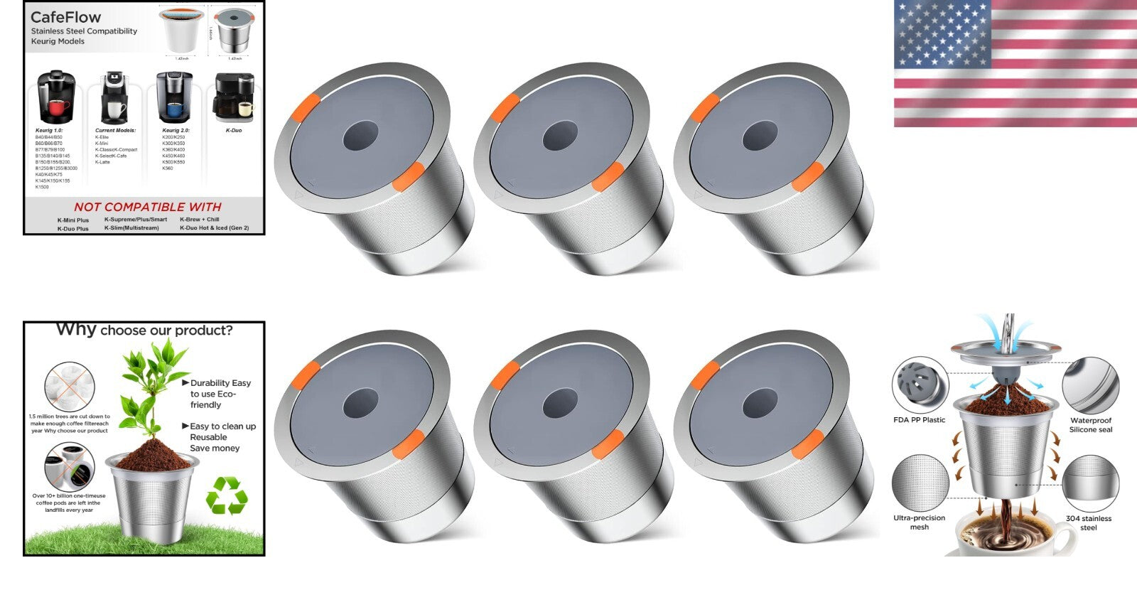 Premium Stainless Steel Refillable K Cups for Keurig - Perfect Coffee Extraction