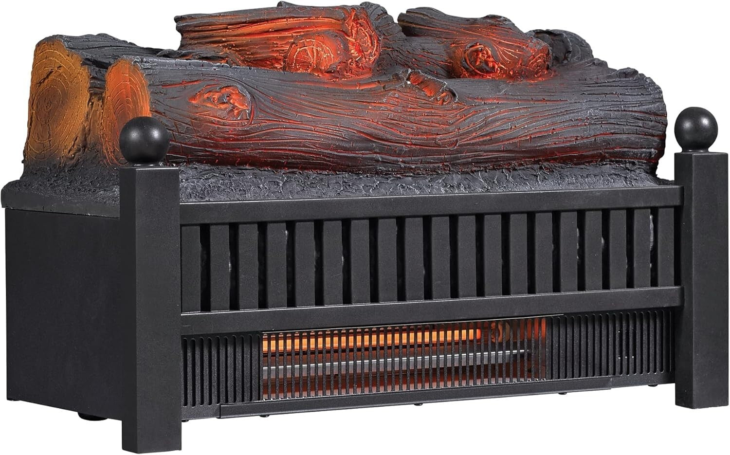Electric Log Set Heater with Remote & Crackling Sound for 1,000 Sq Ft Spaces