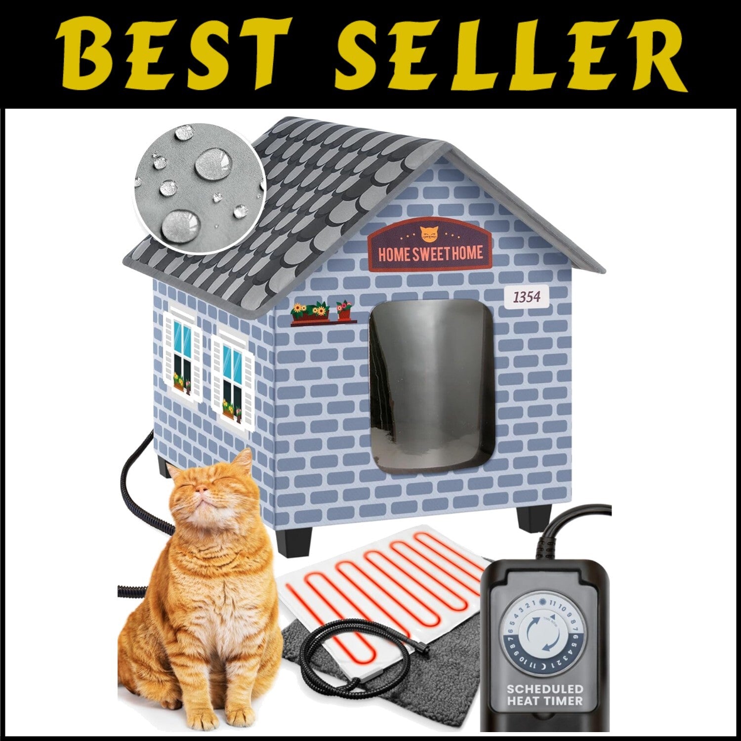 Weatherproof Heated Cat House - Perfect Winter Shelter for Your Outdoor Cats