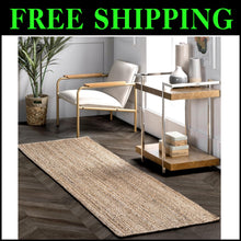 Load image into Gallery viewer, Durable 2x6 Natural Fiber Jute Runner Rug - Ideal for High Traffic Areas