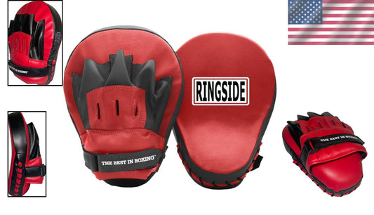 Professional 10.5" Curved Punch Mitts in Red - Ideal for Coaches and Athletes