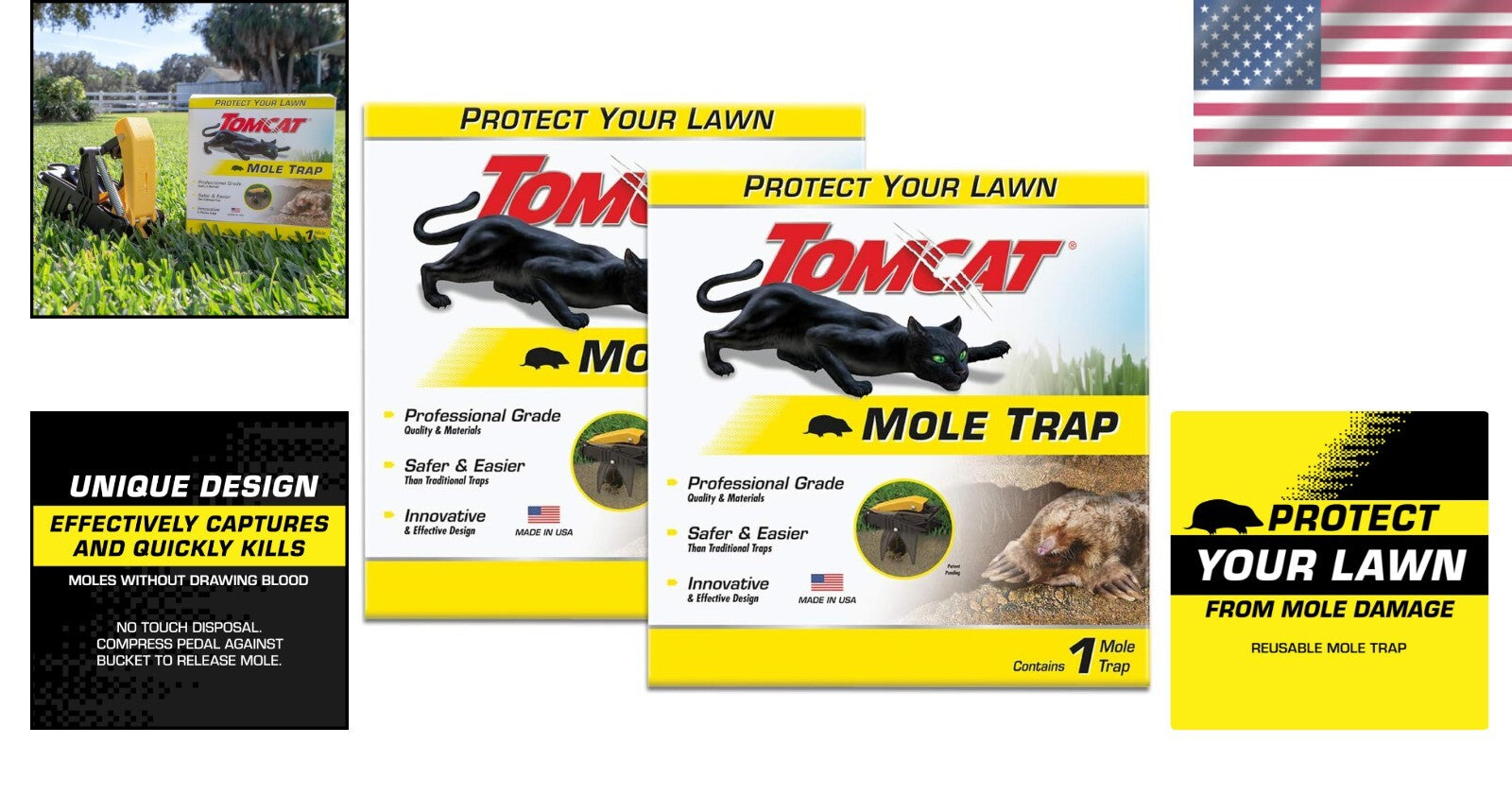 Pack of 2 BioSafe Mole Traps - Effective, Easy-to-Use Mole Removal Solution