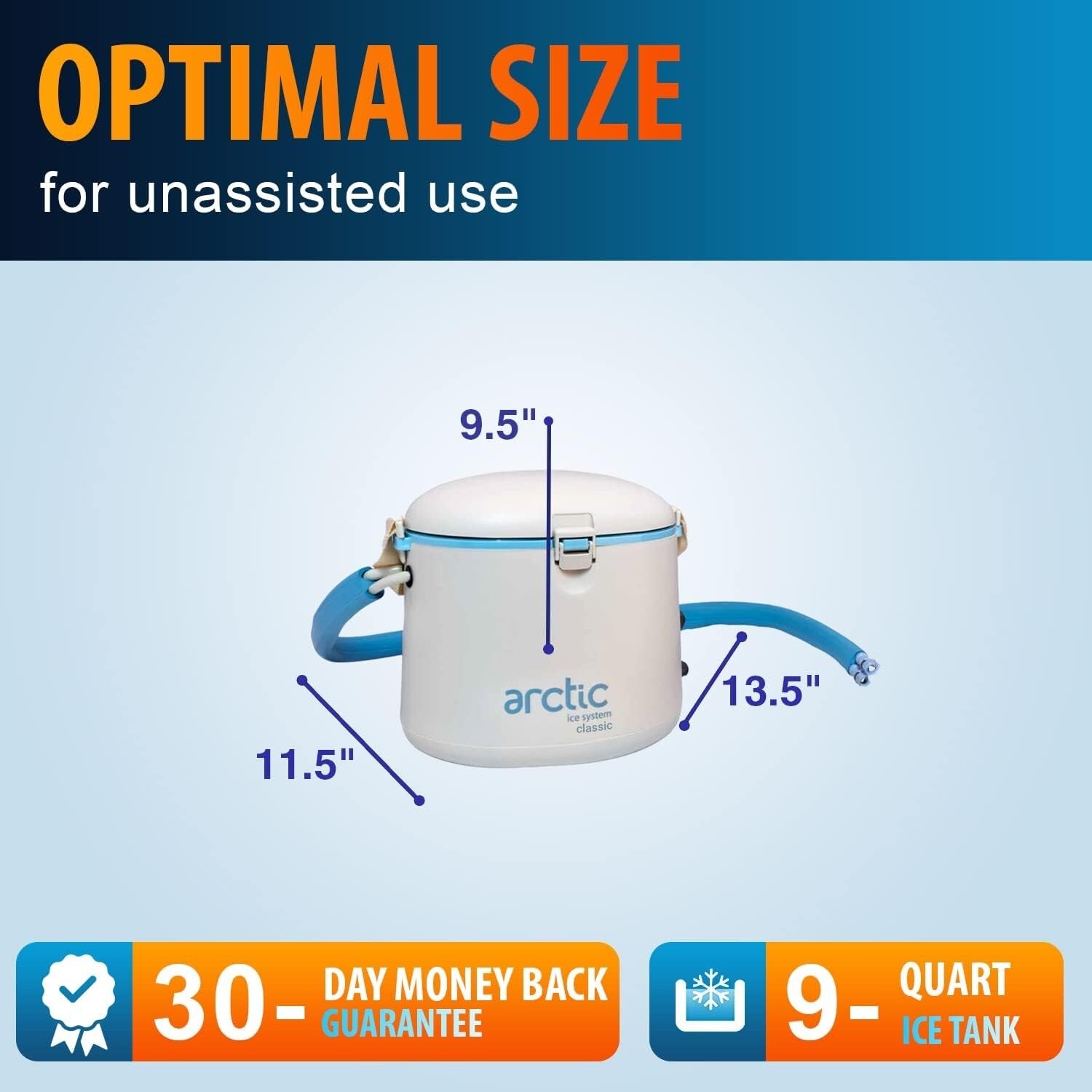 Adjustable Ice Therapy Machine with Extra Long Tubing for Consistent Relief