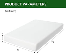 Load image into Gallery viewer, 5-Inch Twin Memory Foam Mattress - Cooling Gel Top &amp; Body Adaptive Support