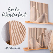 Load image into Gallery viewer, Versatile 2-Piece Mountain Wall Art with Oak Veneer Finish - Easy Install