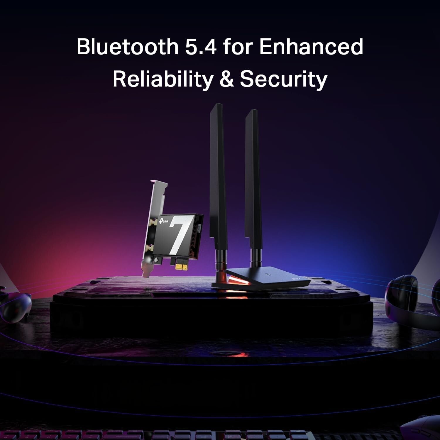 WiFi 7 BE9300 PCIe Card: Tri-Band Wireless & Bluetooth 5.4 for Powerful Desktops