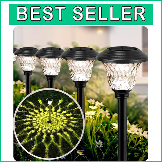 8 Pack Color Changing Solar Pathway Lights - Waterproof LED for Outdoor Elegance