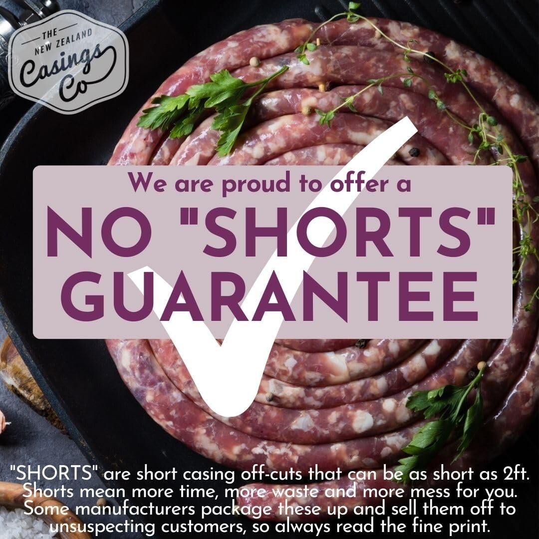 Pre-Tubed 32mm Natural Hog Casings - Ideal for Italian Sausage & Chorizo Making