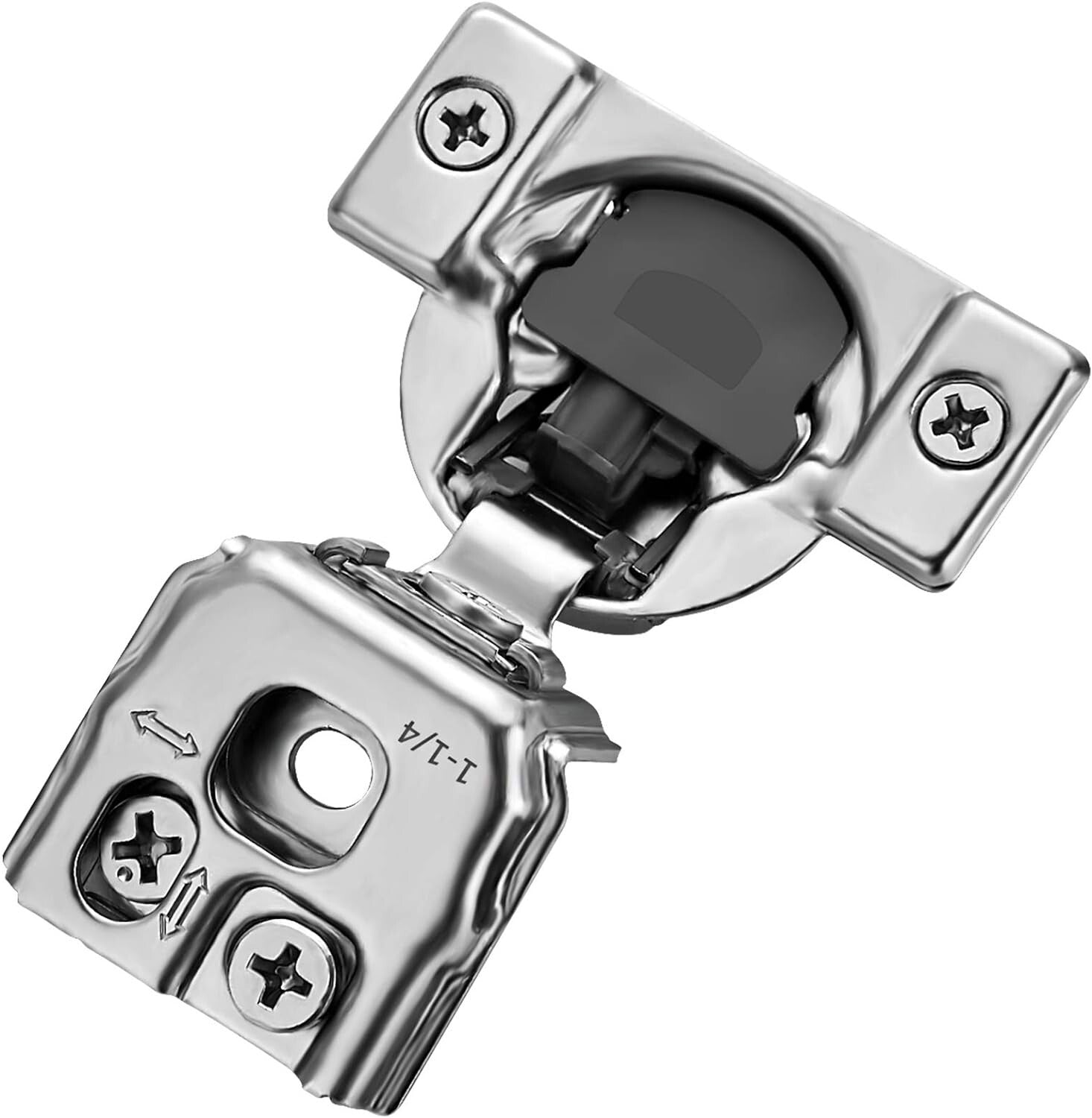 50 Count Self-Closing Satin Nickel Cabinet Hinges - Durable & Easy to Install