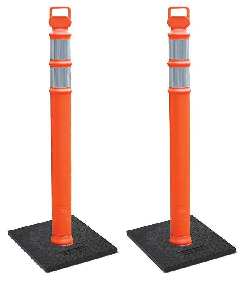 Cortina 45" Traffic Delineator with 10 lb Base & EZ Handle - Portable Safety Kit