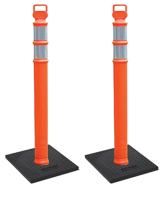 Cortina 45" Traffic Delineator with 10 lb Base & EZ Handle - Portable Safety Kit