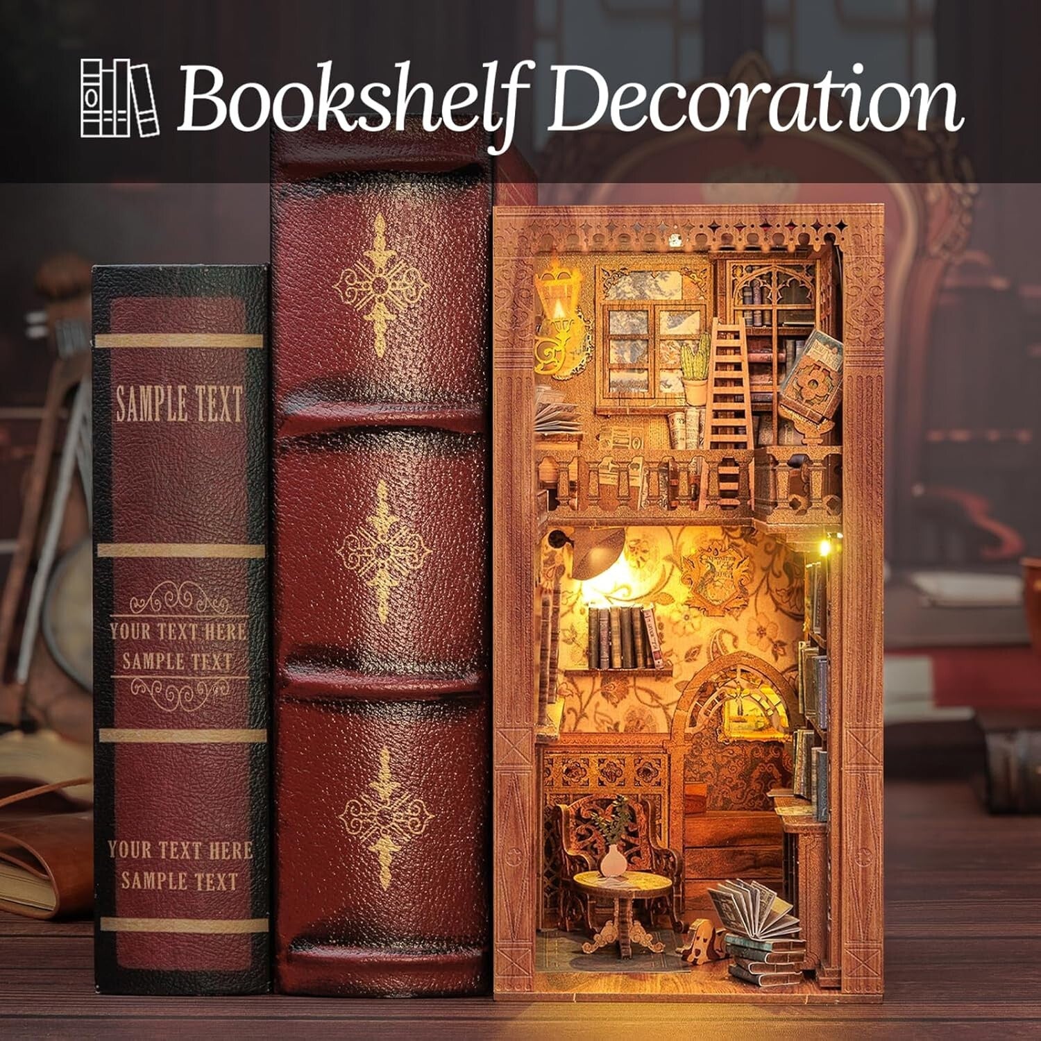 Creative Miniature House Build - Book Nook Bookshelf Decor for A Relaxing Space