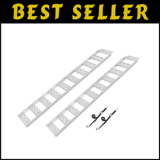 Lightweight 12" W x 78" L Aluminum Ramps with Treads - Perfect for Safe Loading