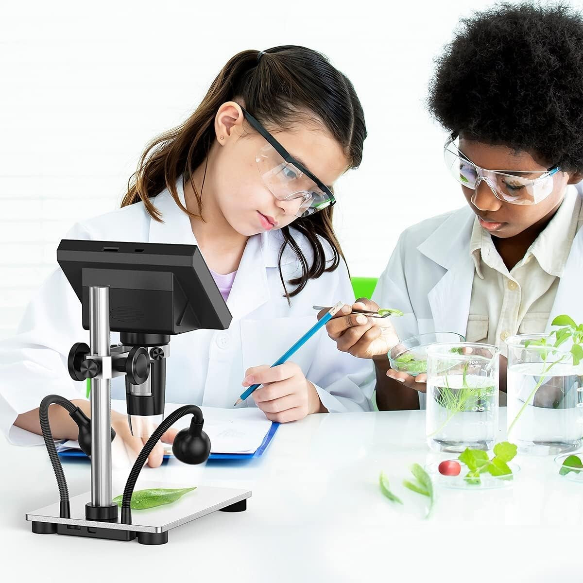 4.3" LCD USB Microscope with 1000X Magnification – Ideal for Science Exploration