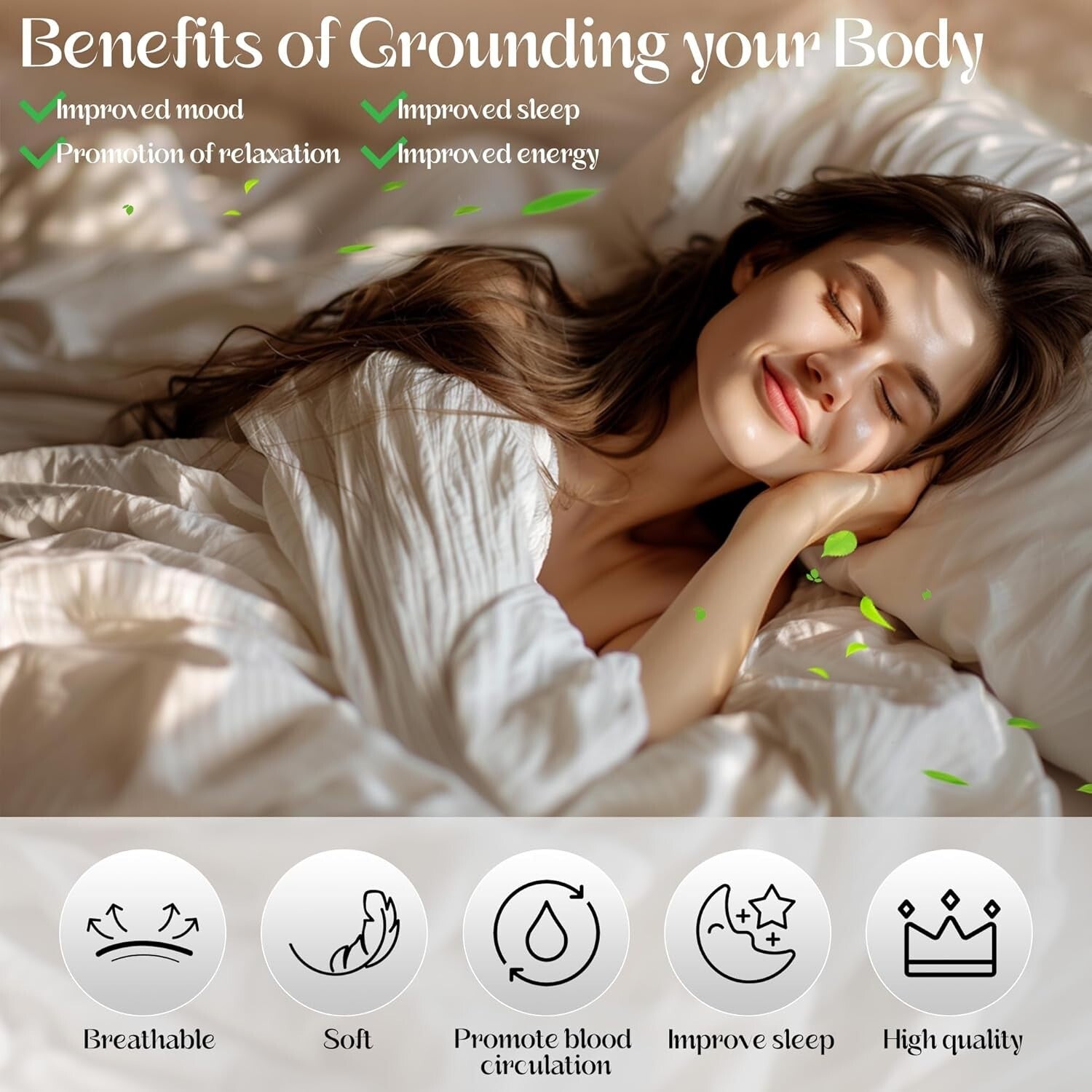 Durable Indoor Grounding Mat for Bed - Relieve Pain & Enhance Sleep Quality