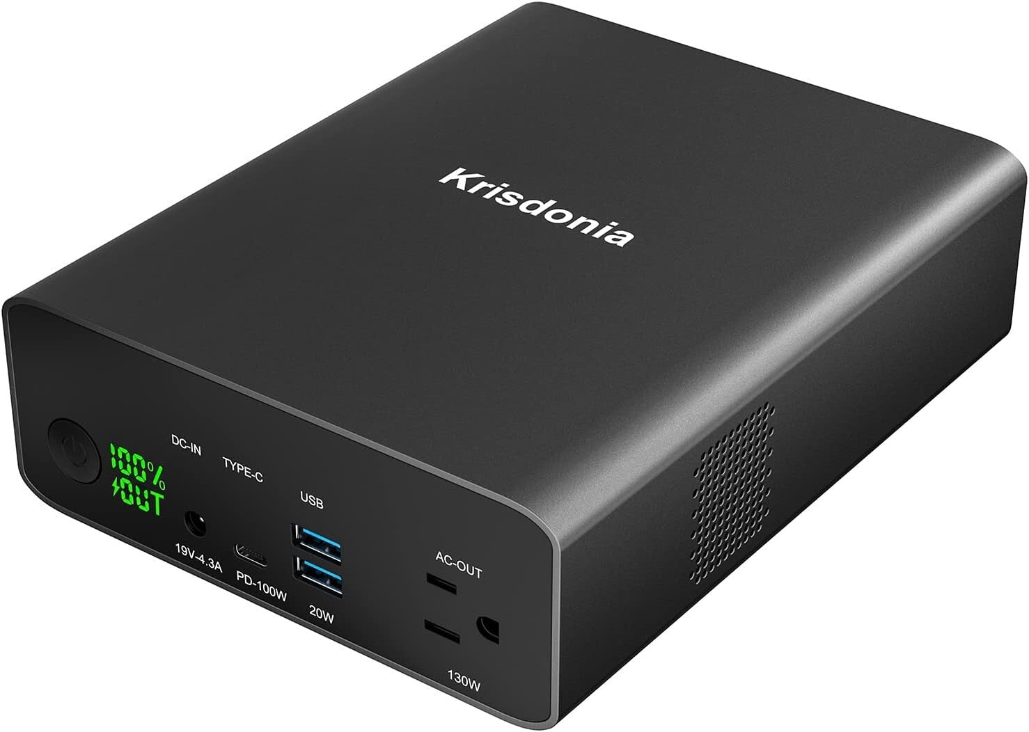 80000mAh Portable Power Bank with 130W AC Outlet - 100W USB-C Fast Charging