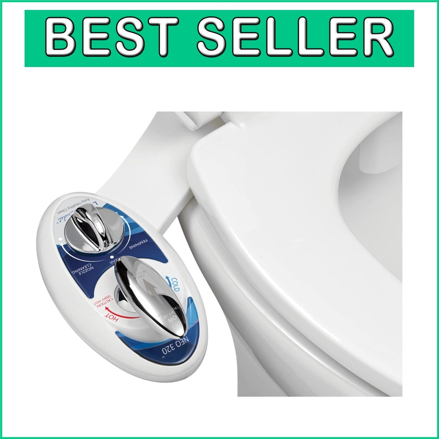 Adjustable Hot & Cold Dual Nozzle Bidet with Hygienic Guard Gate - Easy Install